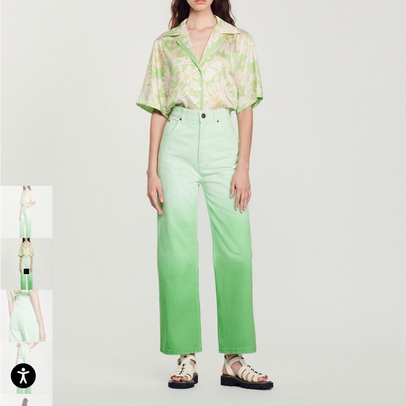 Sandro wide leg high rise jeans - Picture 2 of 15